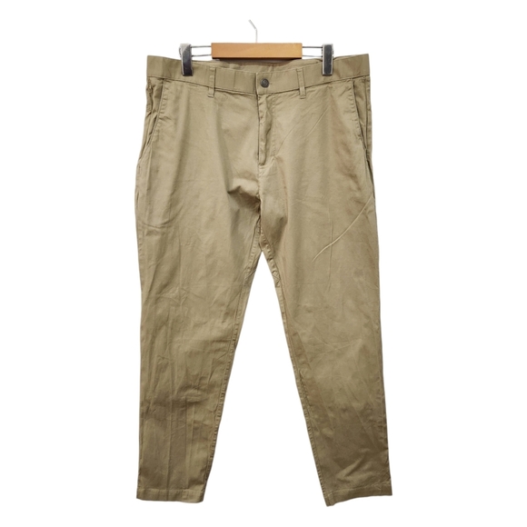 Fabletics Pants 36/32 36x29 Khaki The Only Pant Performance Stretch Golf Chino - Picture 1 of 15
